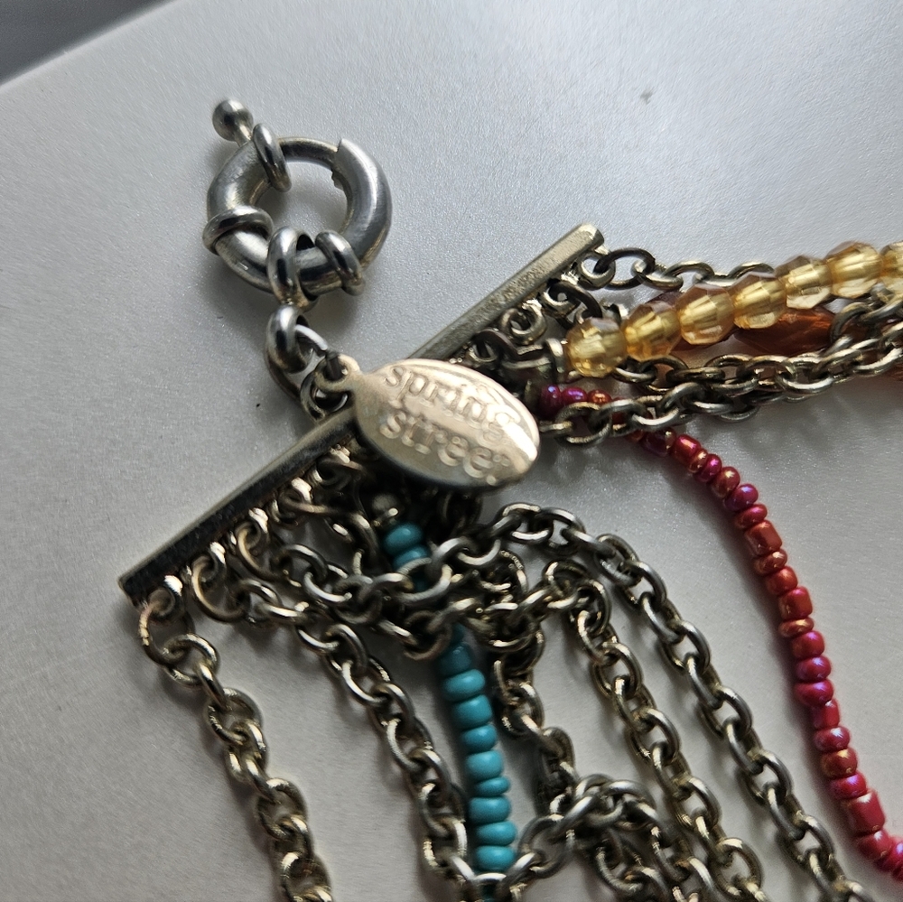 Spring Street Multicolor Layered Chain Necklace - Picture 3 of 5